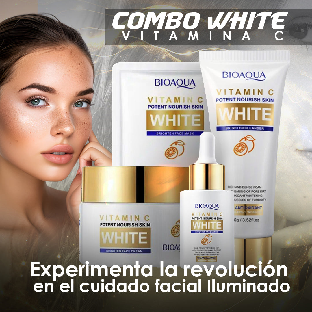 COMBO WHITE VITAMINA C ILUMINACIÓN MÁXIMA - 4 Productos