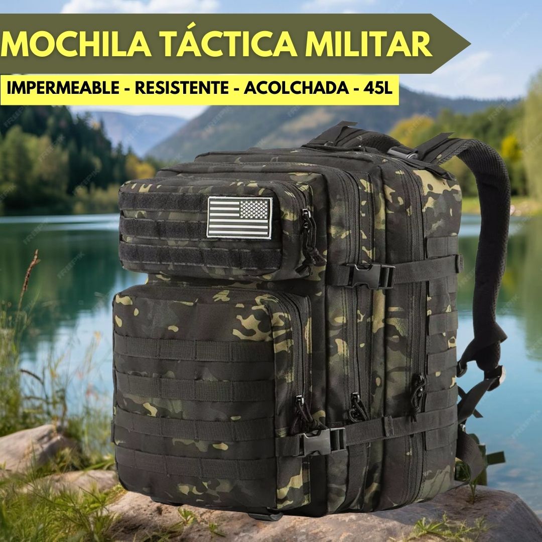 OFERTA🔥 MOCHILA TÁCTICA MILITAR UNISEX ASSAULT 45L MALETA MORRAL BOLSO GRAN CAPACIDAD