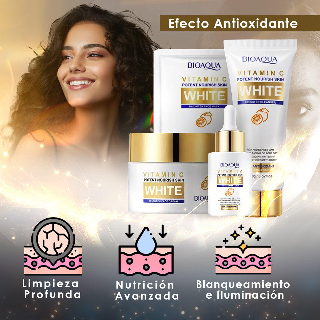 COMBO WHITE VITAMINA C ILUMINACIÓN MÁXIMA - 4 Productos